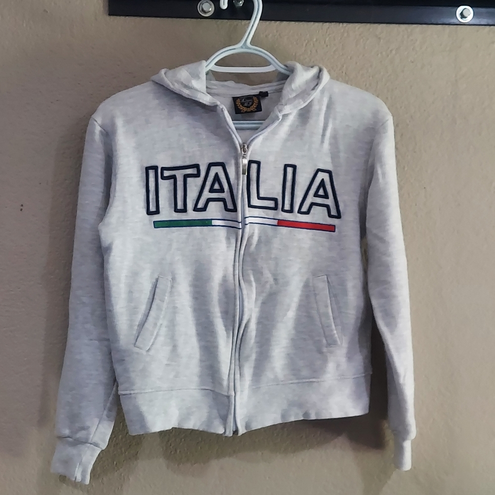 Cropped zip up hoodie